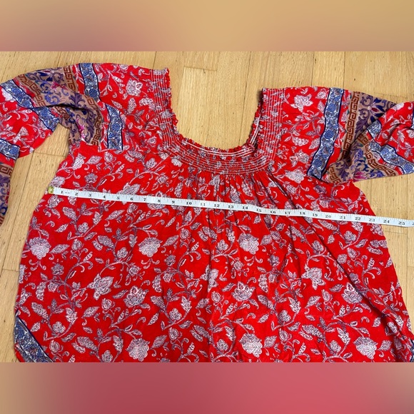 Tolani Off Shoulder Floral Print Blouse - Silky 100% Cupro, Flowly - Size M - Picture 7 of 10